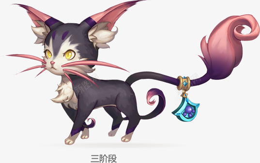 紫色动漫小猫png免抠素材_88icon https://88icon.com 动漫 可爱 小猫 紫色