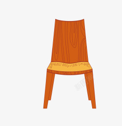 卡通扁平化木质椅子素材