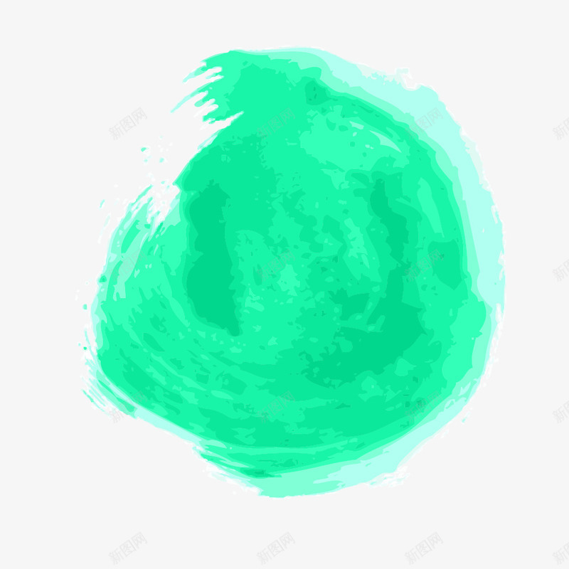 蓝绿色水彩笔触png免抠素材_88icon https://88icon.com 水彩 画笔 画笔笔触 笔触 绘画 绿色