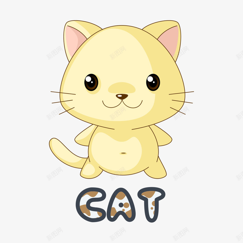 可爱的小猫咪png免抠素材_88icon https://88icon.com png图形 动物 小猫咪 装饰 黄色