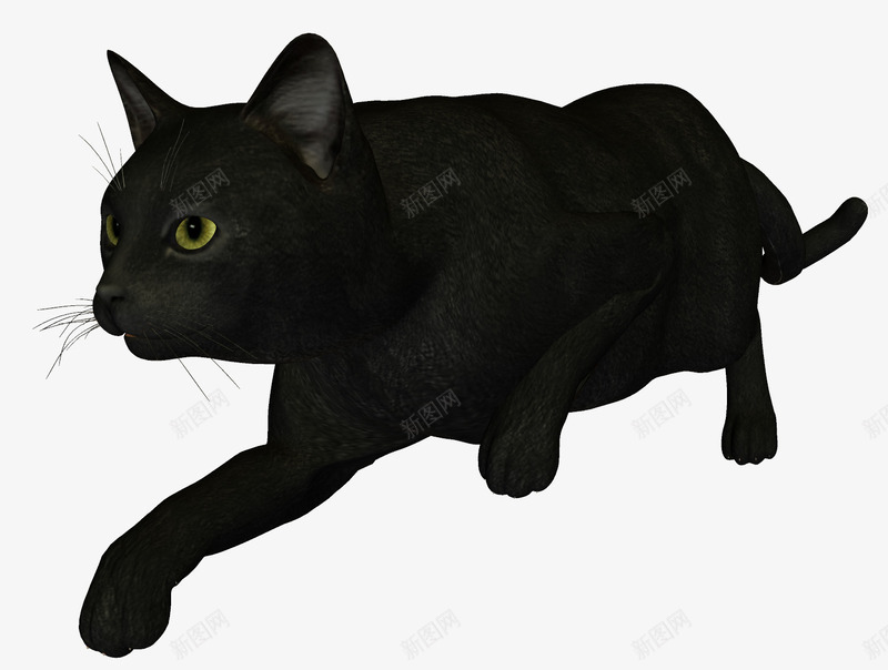 黑猫png免抠素材_88icon https://88icon.com 伸懒腰黑猫 动物 小猫 流浪猫 猫咪 黑猫