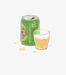 卡通手绘啤酒素材