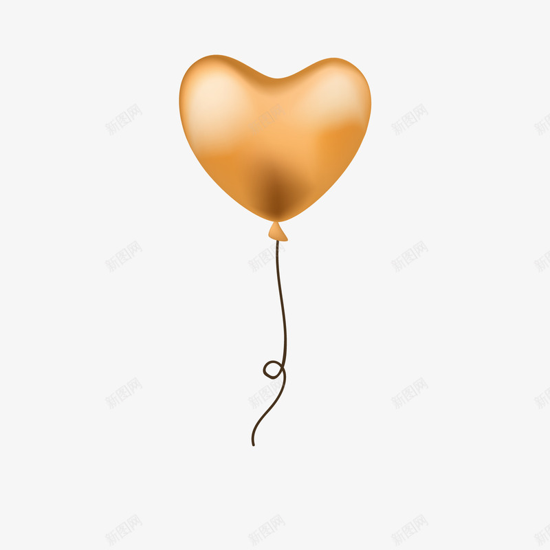 金色气球矢量图ai免抠素材_88icon https://88icon.com 3D PNG免抠图下载 七夕 心形 情人节 矢量图 装饰 金气球