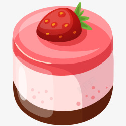 圆形蛋糕草莓小蛋糕插画矢量图高清图片