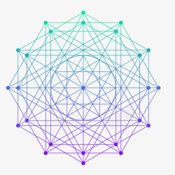 多彩抽象线条主绿色紫色抽象线条几何流体渐变素矢量图高清图片