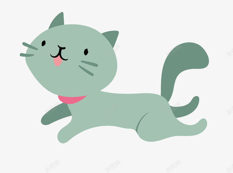 萌萌哒小猫png免抠素材_88icon https://88icon.com 动物 卡通 卡通灰色猫咪 可爱 猫咪 飞特网
