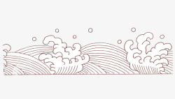 海浪般的弧形海浪形状的祥云高清图片