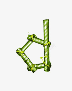 竹子字母d素材