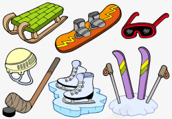 工具玩耍矢量滑雪工具高清图片