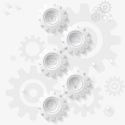 几何立体齿轮素材