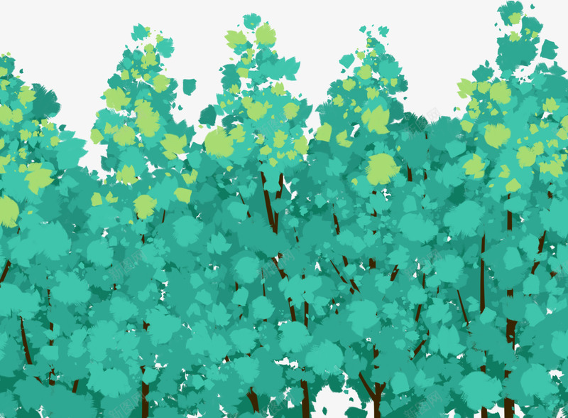 绿色装饰树林png免抠素材_88icon https://88icon.com 小树 树林 森林 植物 绿色 装饰图案