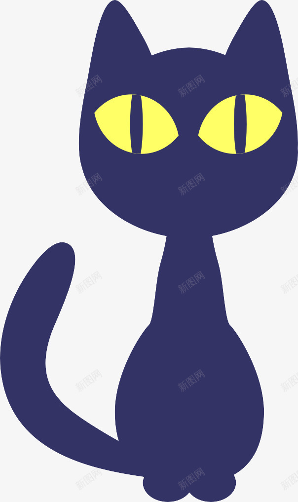 大眼睛的猫咪png免抠素材_88icon https://88icon.com 动物 卡通 大眼睛 小猫 手绘猫咪 蓝色