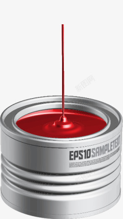 红色油漆桶素材