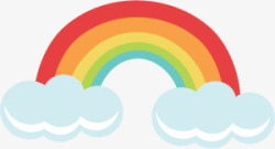 彩虹云朵素材