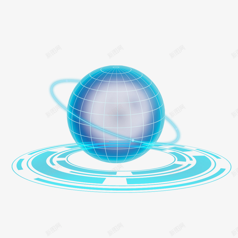 蓝色发光感觉地球png免抠素材_88icon https://88icon.com 发光 商务 地图 地球 球状 科技 科技感地图