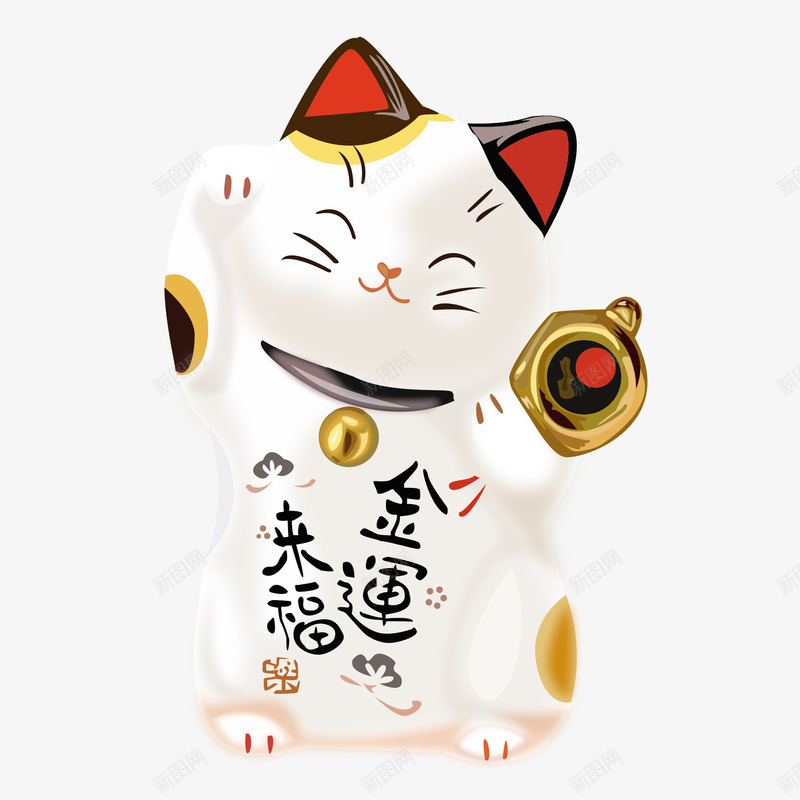 手绘招财猫png免抠素材_88icon https://88icon.com 可爱 手绘 手绘招财猫 招财猫 猫猫 白色小猫