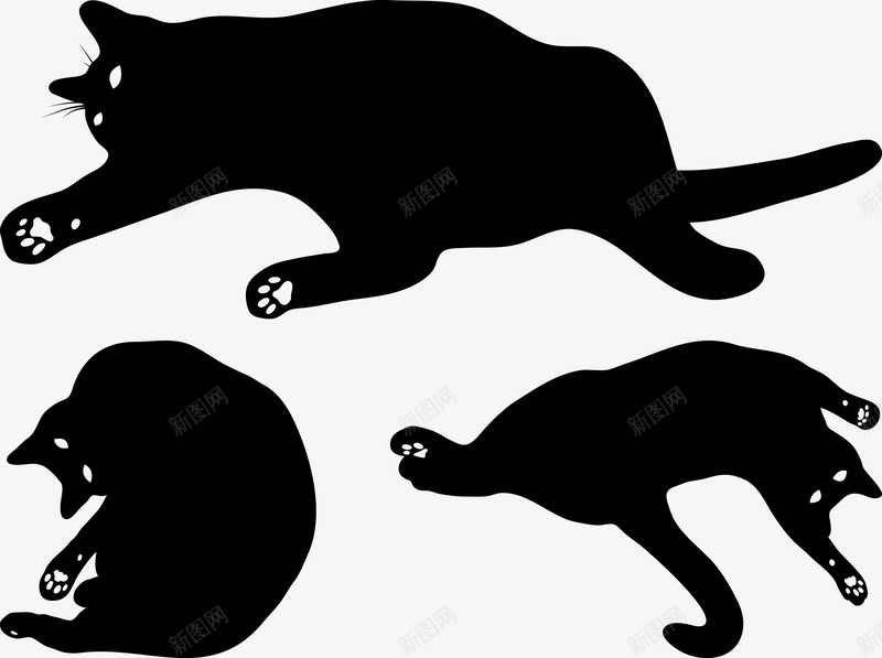 手绘形态各异的黑猫png免抠素材_88icon https://88icon.com 小猫 手掌 手绘黑猫 猫 猫咪 猫掌 猫爪 黑猫 黑猫简笔画