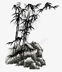 水墨竹子素材