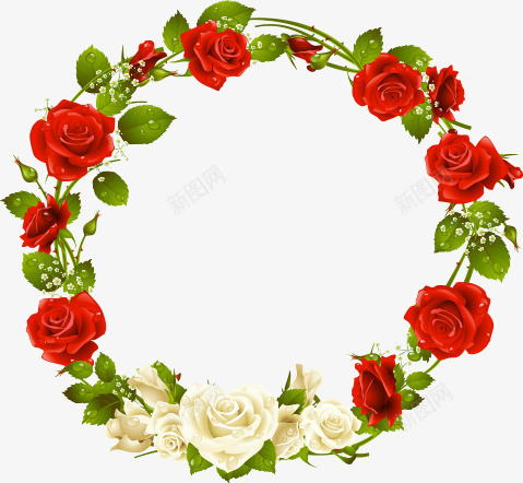 鲜花花环荣耀情人节png免抠素材_88icon https://88icon.com 情人 花环 荣耀 鲜花