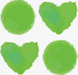 创意绿色爱心促销标签图矢量图素材