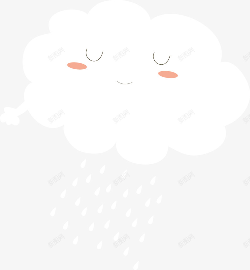 手绘卡通云朵雨滴插画矢量图ai免抠素材_88icon https://88icon.com 云朵 卡通 可爱 平面设计 插画 森林 雨滴 矢量图