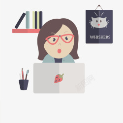 工作中的女士素材