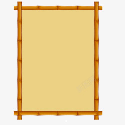 黄色古典竹子边框图形矢量图素材
