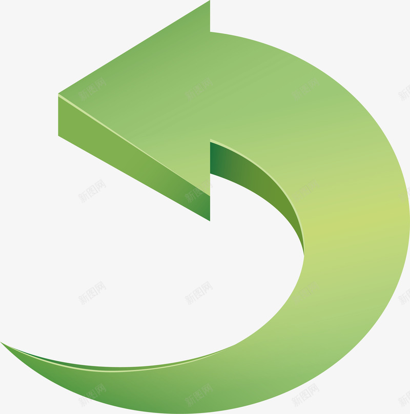 左转弯绿色箭头矢量图ai免抠素材_88icon https://88icon.com 分叉路 矢量png 矢量图 立体效果 箭头 绿色箭头 转弯 转弯箭头