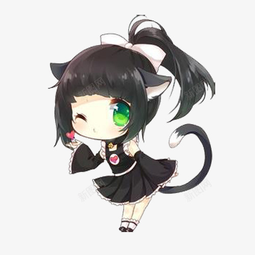 猫女小女孩png免抠素材_88icon https://88icon.com 人物 卡通 手绘 猫女