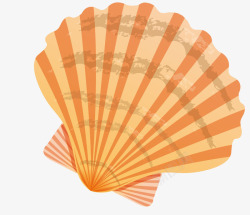 大海螺手绘卡通扇贝贝壳高清图片