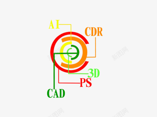 RGB颜色的图标元素图标