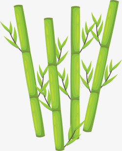 绿色天然植物竹林矢量图素材