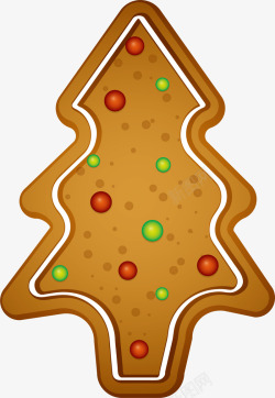 褐色圣诞树饼干素材