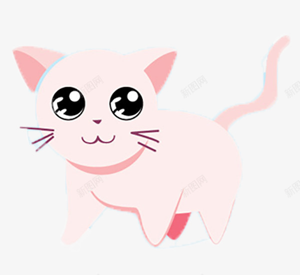 粉红小猫png免抠素材_88icon https://88icon.com 猫 猫咪 猫猫 萌猫 黑白小猫