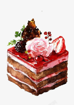 蛋糕插画甜品高清图片