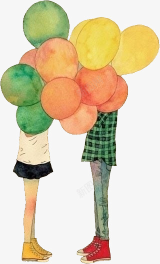 在气球里的恋人png免抠素材_88icon https://88icon.com 214 520 七夕节 卡通气球 女孩 彩色气球 情人节 情侣 手绘 手绘气球 橙色 甜蜜手绘气球png 男孩 空中的气球