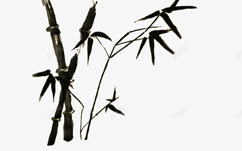 水墨竹子png免抠素材_88icon https://88icon.com 国画 意境 水墨 竹子