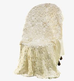 餐厅椅子罩布蕾丝罩布高清图片