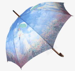 蓝色雨伞素材