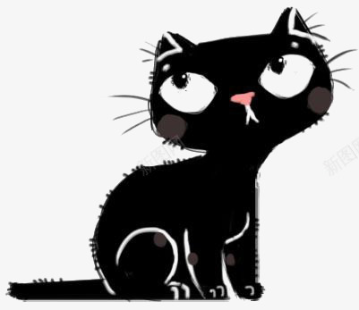 黑色猫咪png免抠素材_88icon https://88icon.com 卡通猫咪 可爱猫咪 宠物猫 小猫咪