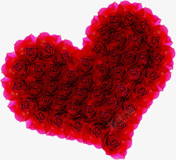 情人节红色玫瑰心形素材