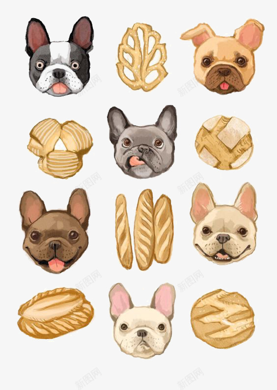 狗和面包png免抠素材_88icon https://88icon.com 动物 卡通 手绘 插画 文艺 清新 烘焙 狗 美食 面包