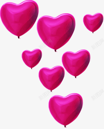 粉色心形气球情人节png免抠素材_88icon https://88icon.com 心形 情人节 气球 粉色