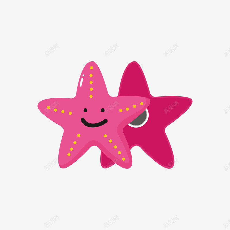 粉色的海星png免抠素材_88icon https://88icon.com PNG素材 海星 笑脸 粉色