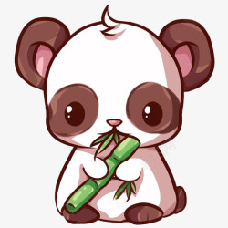 吃竹子的熊猫素材