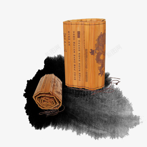 古典竹子书籍psd免抠素材_88icon https://88icon.com PNG素材 书籍 古典 竹子