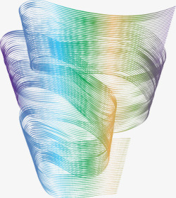 抽象三维线矢量图素材