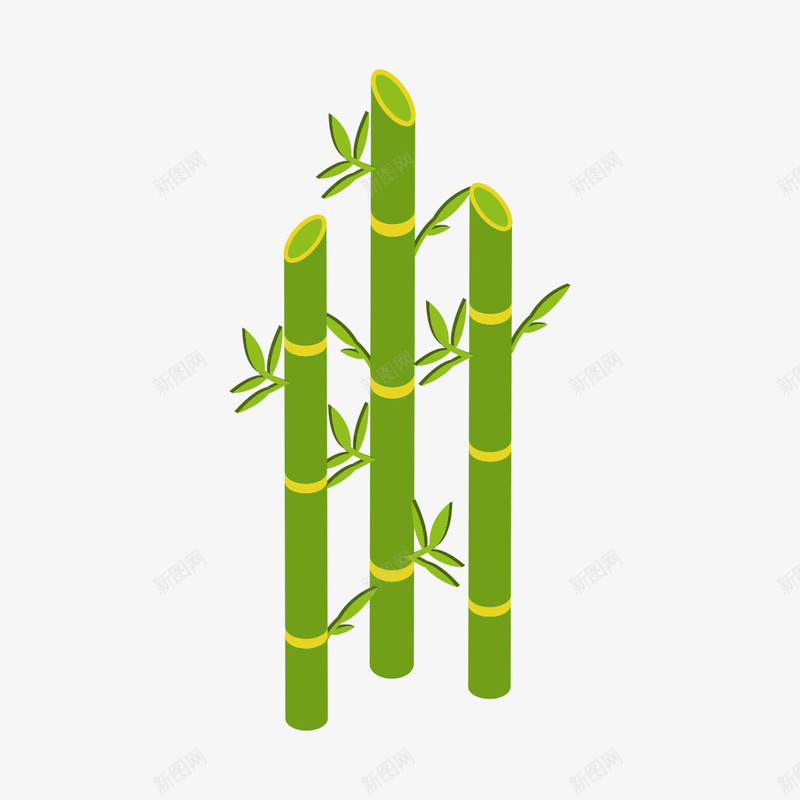 绿色的竹子png免抠素材_88icon https://88icon.com png图形 png装饰 手绘 竹叶 竹子 绿叶 装饰