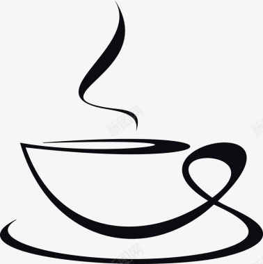 卡通技术素材下午茶饮料图图标图标