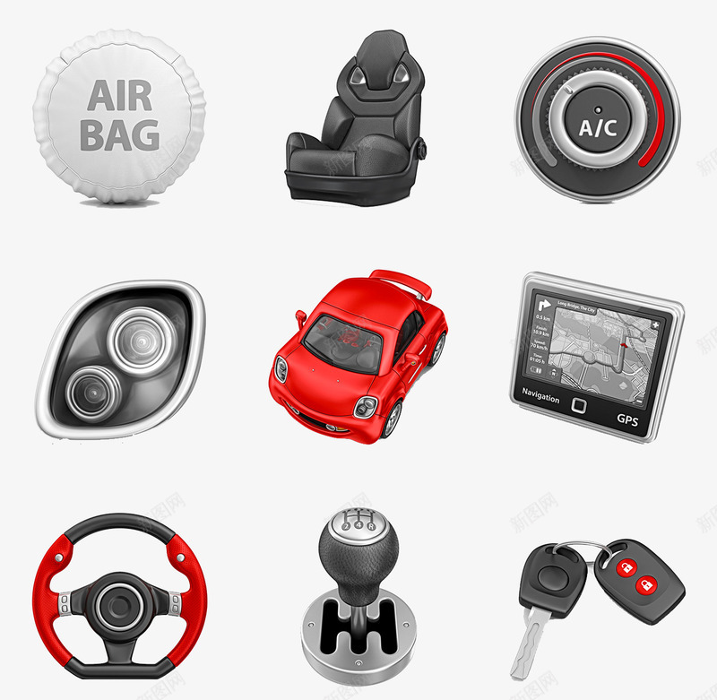 汽车部件图案png免抠素材_88icon https://88icon.com png高清图 交通工具 产品实物 变速箱 安全气囊 导航屏幕 工业 座椅 机械元素 汽车 汽车部件 科技 车辆 运输 部件 酷炫 金属质感 钥匙 零件
